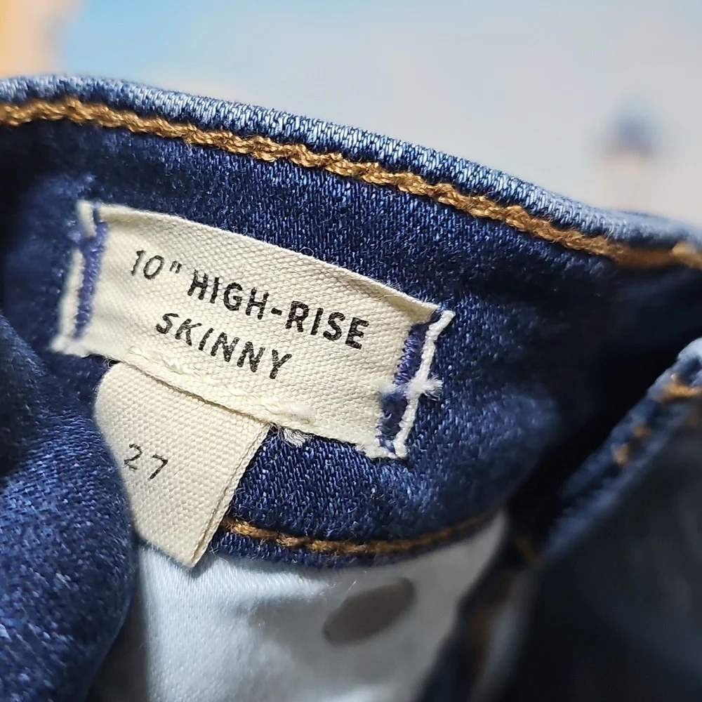 Madewell Indigo High Rise Skinny Jeans Size 27 - Picture 3 of 6